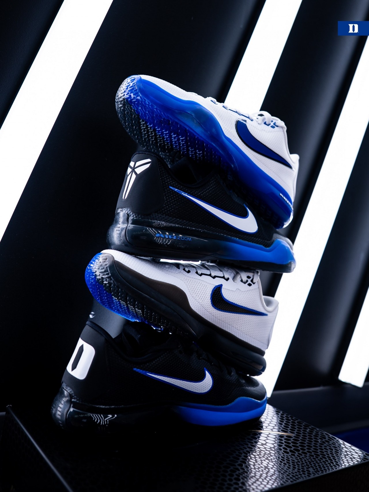 杜克大学女篮晒专属Kobe 10 Protro PE！两款蓝白黑配色亮相