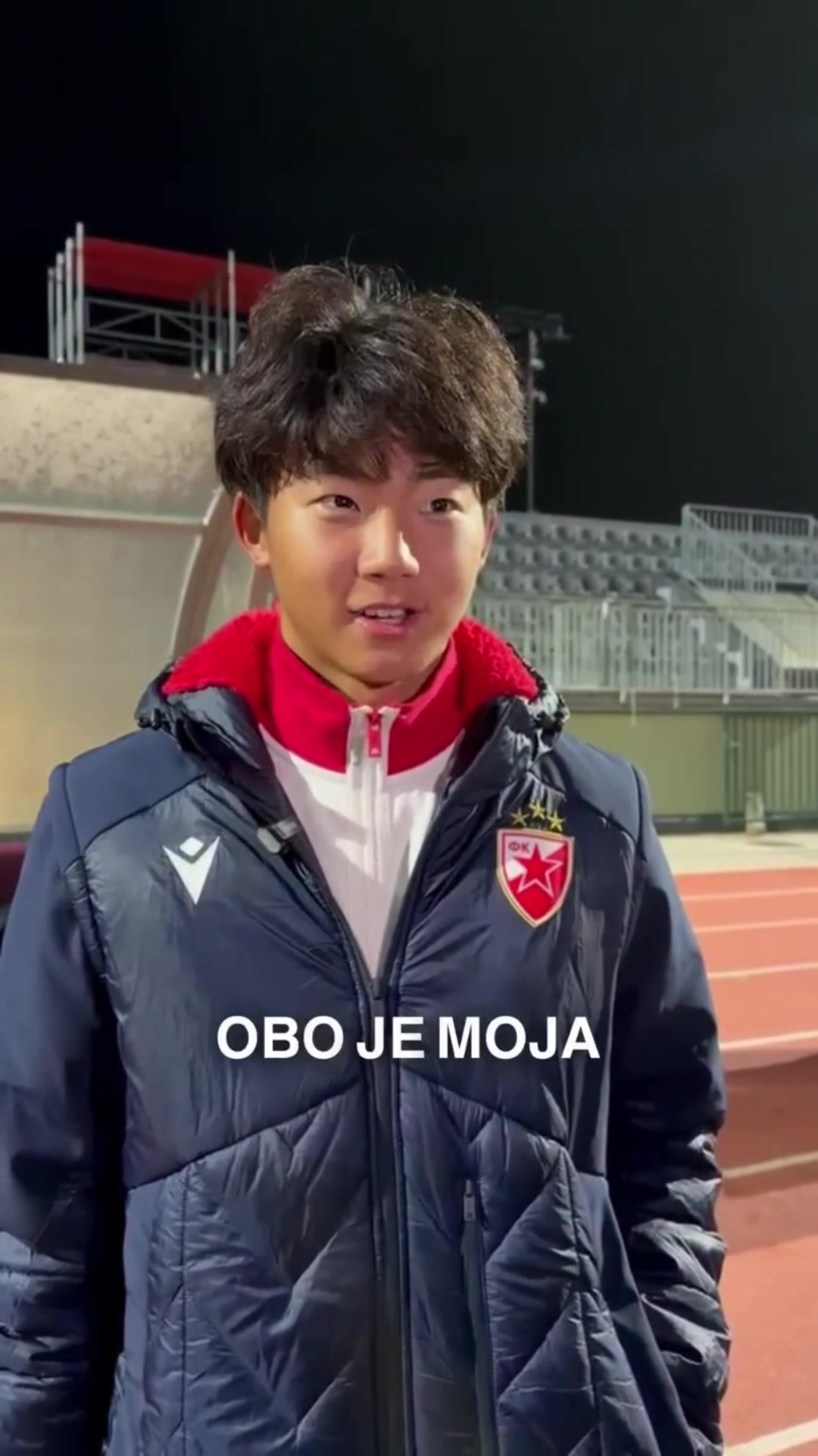 青年欧冠首秀首球！17岁万项赛后英文采访：非常高兴第一场能进球